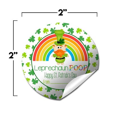 Leprechaun Poop St. Patrick's Day Party Favor Stickers - image5